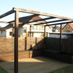 Pergola s lavicí a úložným prostorem